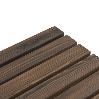vidaXL Garden Lounge Set | Burnt look wood | Solid fir wood | Large | Ergonomic