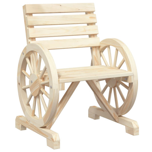 vidaXL Garden Chair | Natural wood | Solid Fir Wood | 58x58x78.5 cm | Durable