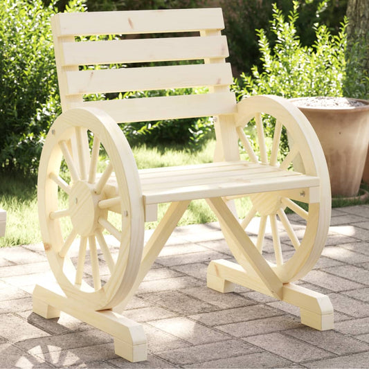 vidaXL Garden Chair | Natural wood | Solid Fir Wood | 58x58x78.5 cm | Durable