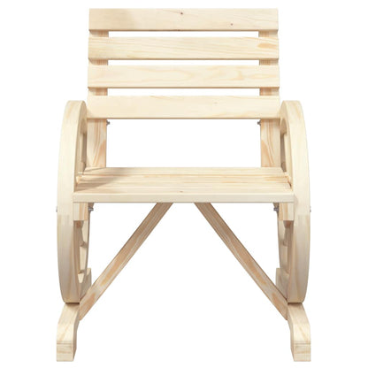 vidaXL Garden Chair | Set of 2 | Natural wood finish | Solid fir wood | Standard