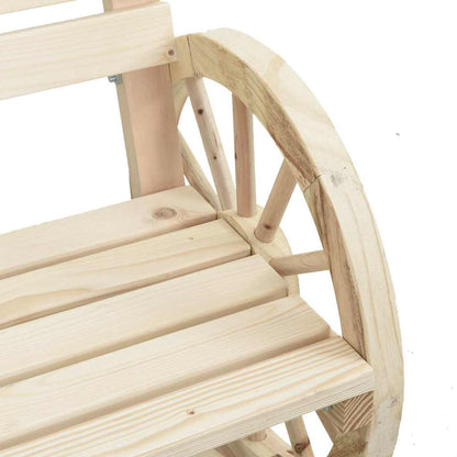 vidaXL Garden Chair | Set of 2 | Natural wood finish | Solid fir wood | Standard