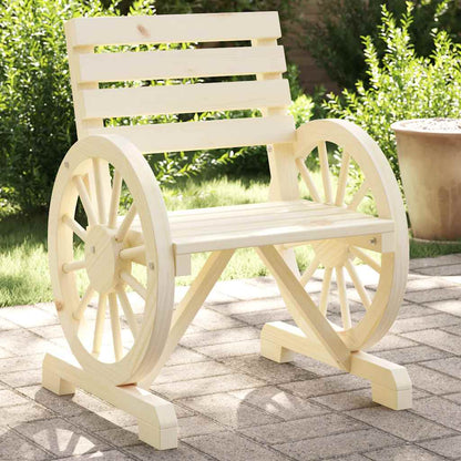 vidaXL Garden Chair | Set of 2 | Natural wood finish | Solid fir wood | Standard