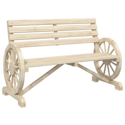 vidaXL Garden Bench 2-Seater Solid Wood Fir