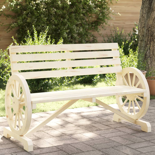 vidaXL Garden Bench | Natural Wood | Solid Fir Wood | Standard |  Durable