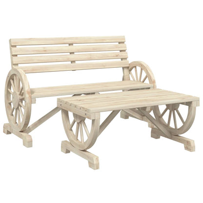 vidaXL Garden Lounge Set | natural wood | Solid fir wood | Medium | Durable