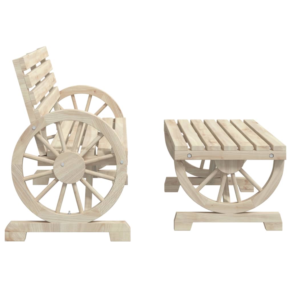 vidaXL Garden Lounge Set | natural wood | Solid fir wood | Medium | Durable