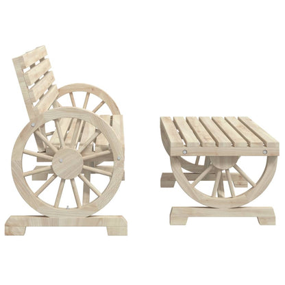 vidaXL Garden Lounge Set | natural wood | Solid fir wood | Medium | Durable