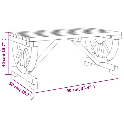 vidaXL Garden Coffee Table 90x50x40 cm Solid Wood Fir