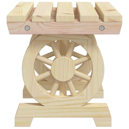 vidaXL Garden Footstool | Natural Wood | Solid Fir Wood | 40x36.5x38.5 cm