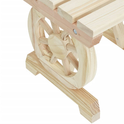 vidaXL Garden Footstool | Natural Wood | Solid Fir Wood | 40x36.5x38.5 cm