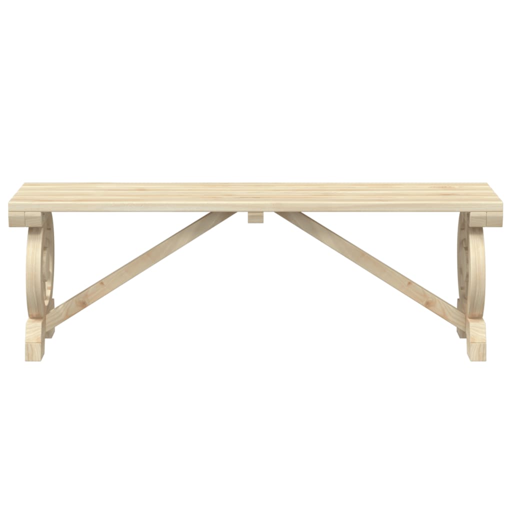 vidaXL Garden Bench | Natural wood | Solid fir wood | 115 cm |  Durable