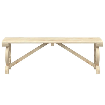 vidaXL Garden Bench | Natural wood | Solid fir wood | 115 cm |  Durable