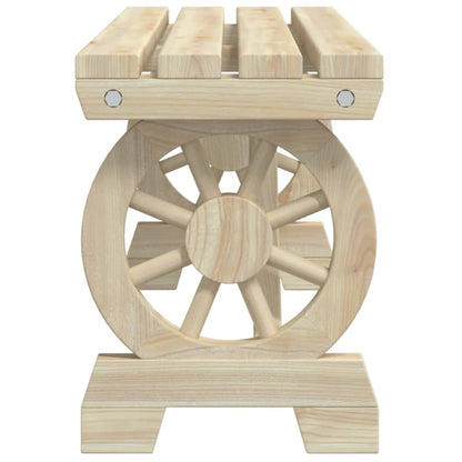 vidaXL Garden Bench | Natural wood | Solid fir wood | 115 cm |  Durable