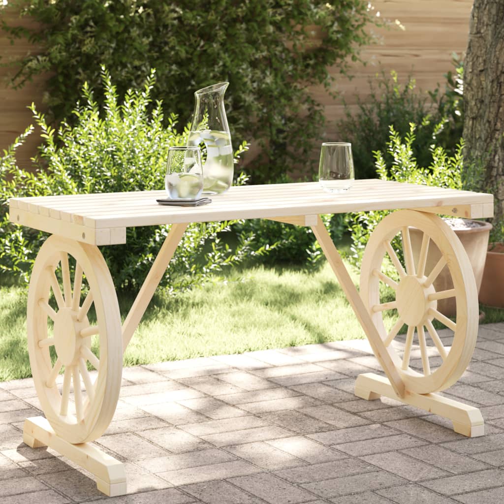 vidaXL Garden Table 115x55x65 cm Solid Wood Fir