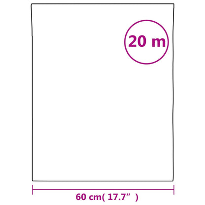vidaXL Window Film Frosted Grey 60x2000 cm PVC