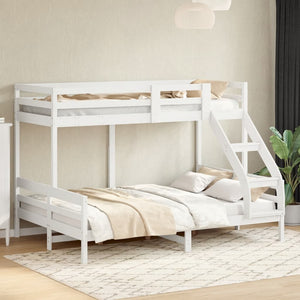vidaXL Bunk Bed 90x200/140x200 cm White Solid Wood Pine