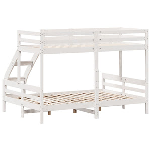 vidaXL Bunk Bed 90x200/140x200 cm White Solid Wood Pine