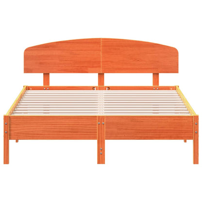 vidaXL Bed Frame without Mattress Wax Brown 140x200 cm Solid Wood Pine