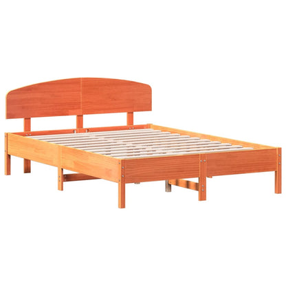 vidaXL Bed Frame without Mattress Wax Brown 120x200 cm Solid Wood Pine