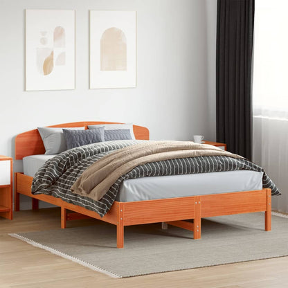 vidaXL Bed Frame without Mattress Wax Brown 120x200 cm Solid Wood Pine