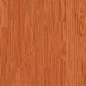 vidaXL Bed Frame with Headboard Wax Brown 140x190 cm Solid Wood Pine