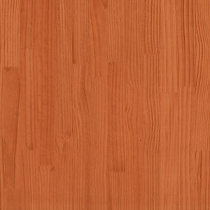 vidaXL Bed Frame with Headboard Wax Brown 135x190 cm Double Solid Wood Pine