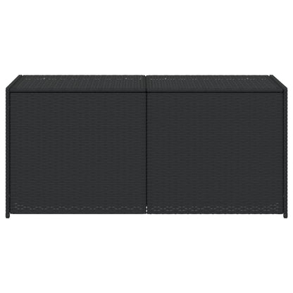 vidaXL Garden Storage Box Black 283L Poly Rattan