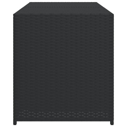 vidaXL Garden Storage Box Black 283L Poly Rattan