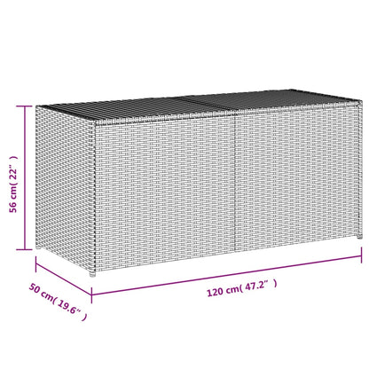 vidaXL Garden Storage Box Black 283L Poly Rattan