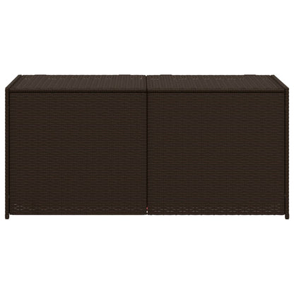 vidaXL Garden Storage Box Brown 283L Poly Rattan