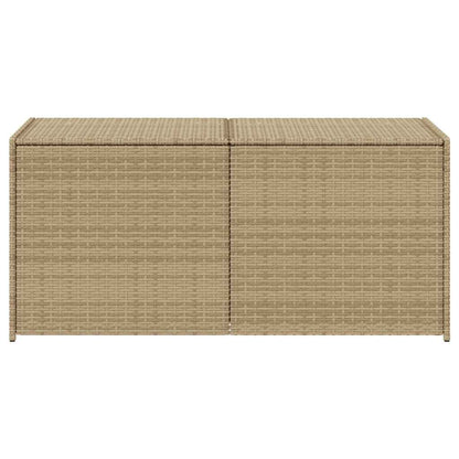 vidaXL Garden Storage Box Mix Beige 283L Poly Rattan