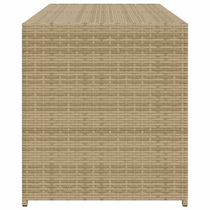 vidaXL Garden Storage Box Mix Beige 283L Poly Rattan