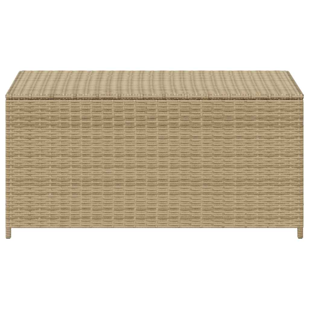 vidaXL Garden Storage Box Mix Beige 190L Poly Rattan