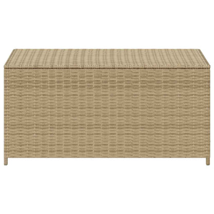 vidaXL Garden Storage Box Mix Beige 190L Poly Rattan