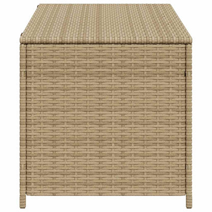 vidaXL Garden Storage Box Mix Beige 190L Poly Rattan