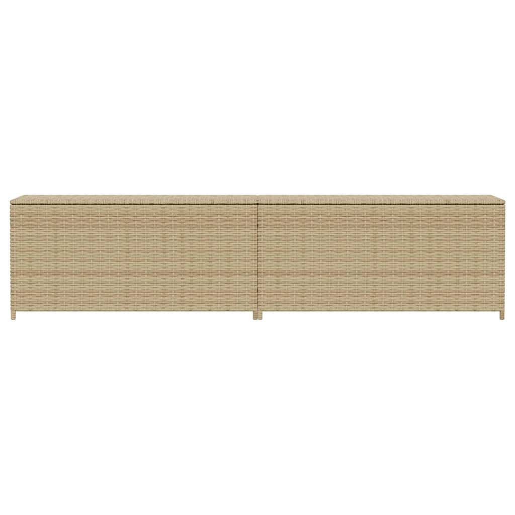 vidaXL Garden Storage Box Mix Beige 469L Poly Rattan