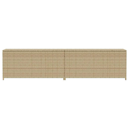 vidaXL Garden Storage Box Mix Beige 469L Poly Rattan