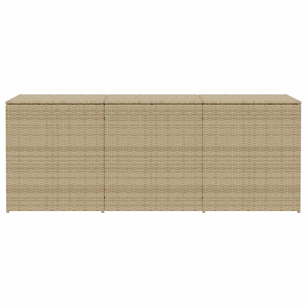 vidaXL Garden Storage Box Mix Beige 984L Poly Rattan