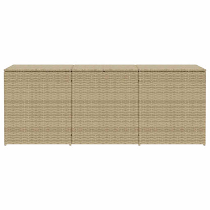 vidaXL Garden Storage Box Mix Beige 984L Poly Rattan