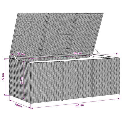 vidaXL Garden Storage Box Mix Beige 984L Poly Rattan