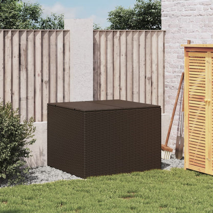 vidaXL Garden Storage Box Brown 291L Poly Rattan