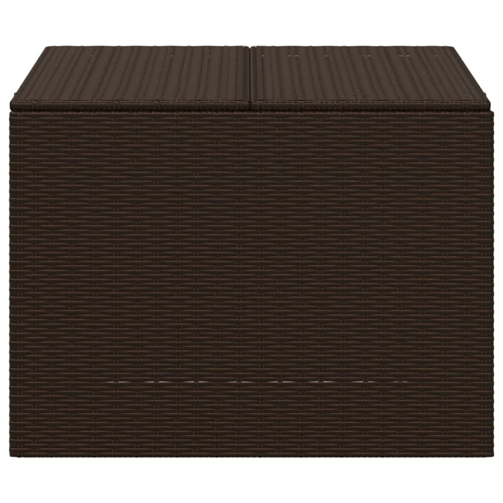 vidaXL Garden Storage Box Brown 291L Poly Rattan