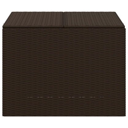 vidaXL Garden Storage Box Brown 291L Poly Rattan