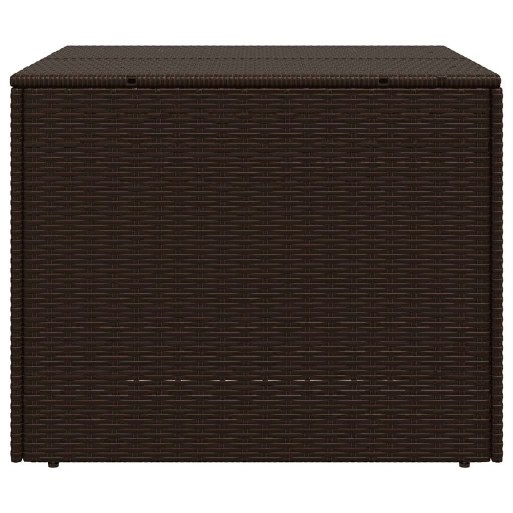 vidaXL Garden Storage Box Brown 291L Poly Rattan