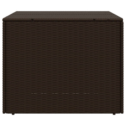 vidaXL Garden Storage Box Brown 291L Poly Rattan