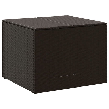 vidaXL Garden Storage Box Brown 291L Poly Rattan