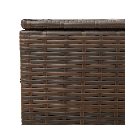 vidaXL Garden Storage Box Brown 291L Poly Rattan