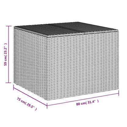 vidaXL Garden Storage Box Brown 291L Poly Rattan