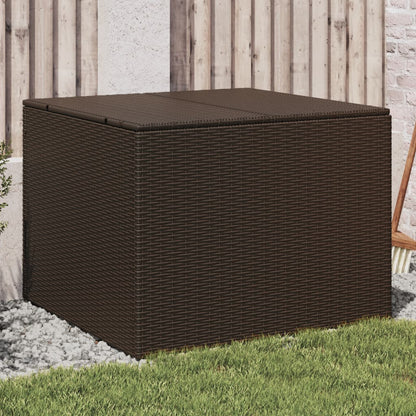 vidaXL Garden Storage Box Brown 291L Poly Rattan