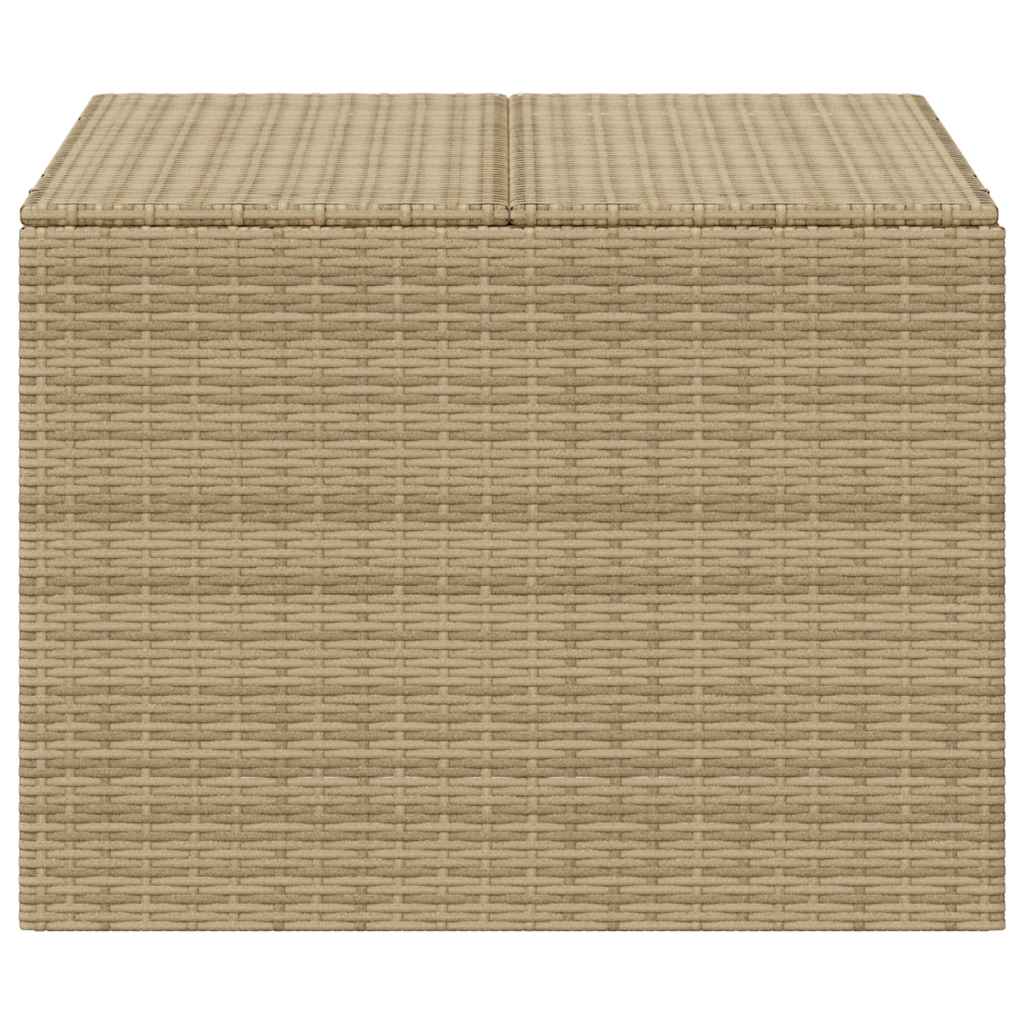 vidaXL Garden Storage Box Mix Beige 291L Poly Rattan